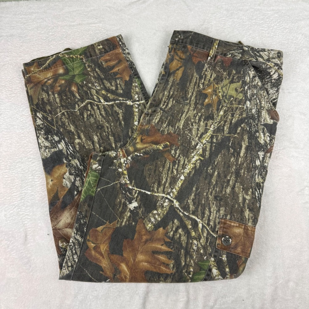 Russell Outdoors Explorer Baggy Camo Cargo Pants Mens XL Mossy Oak Break-Up